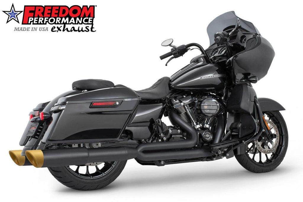 HARLEY TOURING 4.5" 2 STEPPED UNION 2 - INTO - 1 SYSTEM with LEFT SIDE GHOST PIPE 2017 - PRESENT (SPECIAL ORDER) - Cuztom Kraft