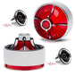 Red Turbine Kit For Indian Motorcycles (Chrome Bezel)